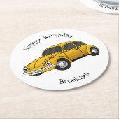 Klassieke cartoon ronde kartonnen onderzetter (Gebogen)