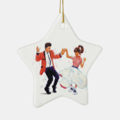 klassieke cartoon van 1950 , rots in roll jivers keramisch ornament (Rechts)