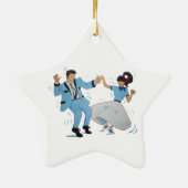 klassieke cartoon van 1950 , rots in roll jivers keramisch ornament (Achterkant)