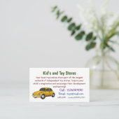 Klassieke cartoon visitekaartje (Staand voorkant)