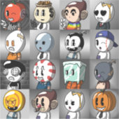 Klassieke Cartoon vrienden stickers (Voorkant)