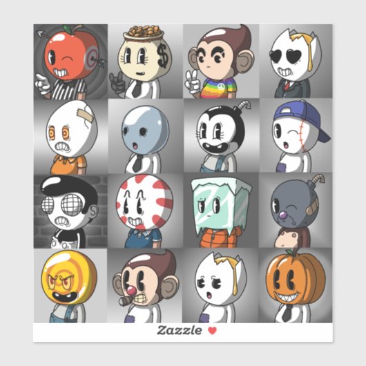 Klassieke Cartoon vrienden stickers (Vel)