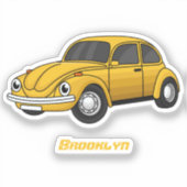 Klassieke cartoonauto sticker (Voorkant)