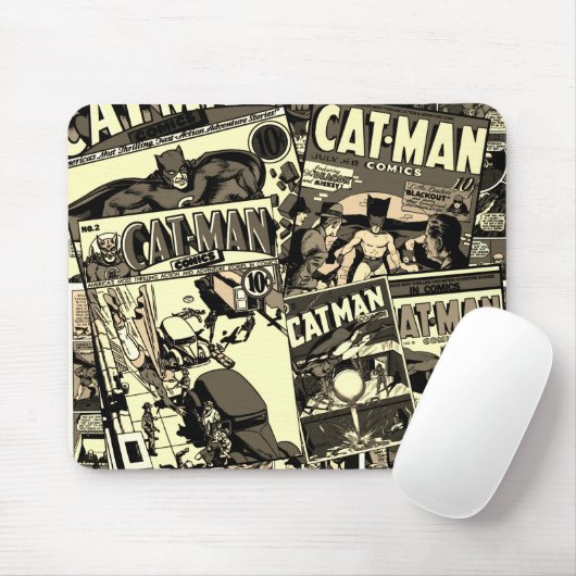 Klassieke CAT-MAN Comics Mousepad Muismat (Met muis)