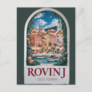 Klassieke Charme: Oude Toren van Rovinj Ansichtkaa Briefkaart