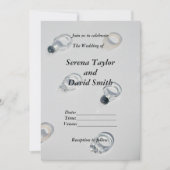 Klassieke charme: zwarte, grijze en bruiloftsuitno kaart (Voorkant)