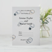 Klassieke charme: zwarte, grijze en bruiloftsuitno kaart (Staand voorkant)