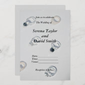 Klassieke charme: zwarte, grijze en bruiloftsuitno kaart (Voorkant / Achterkant)