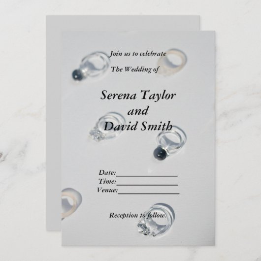 Klassieke charme: zwarte, grijze en bruiloftsuitno kaart (Voorkant / Achterkant)