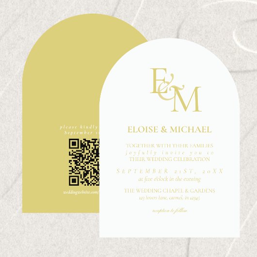 Klassieke Chartreuse Monogram Minimalistische Trou Kaart