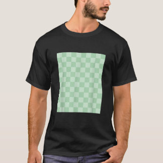 Klassieke Checkerboard Salie Green T-shirt