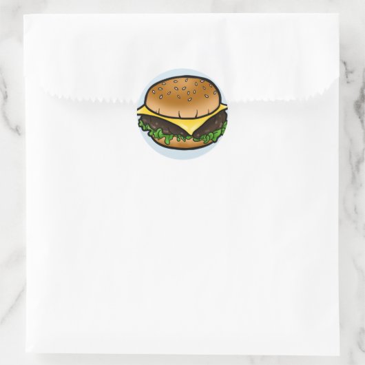 Klassieke Cheeseburger Lover Sticker (Tas)