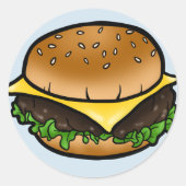 Klassieke Cheeseburger Lover Sticker (Voorkant)