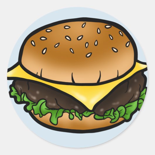 Klassieke Cheeseburger Lover Sticker (Voorkant)