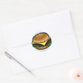 Klassieke Cheeseburger Lover Sticker (Envelop)