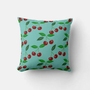 Klassieke Cherry Fruit and Leaf Monogram Pillow 3 Kussen