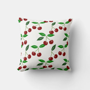 Klassieke Cherry Fruit en Leaf Pillow 1 Kussen