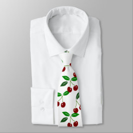Klassieke Cherry Fruit en Leaf Stropdas