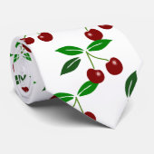  Klassieke Cherry Fruit en Leaf Stropdas (Opgerold)