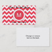 Klassieke Cherry Red Chevron Pattern Visitekaartje (Voorkant / Achterkant)