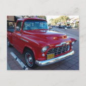 Klassieke Cherry Red Chevy Pick-up Truck op het Sh Briefkaart (Voorkant)