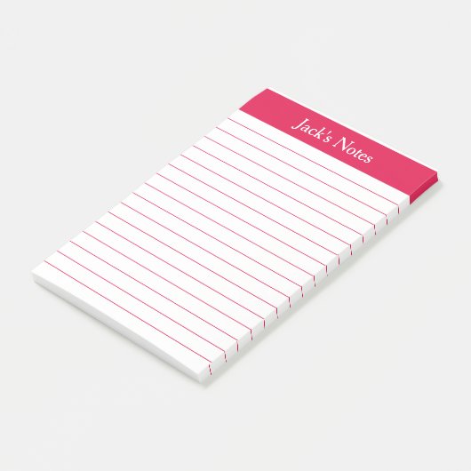 Klassieke Cherry Red, gepersonaliseerd Post-it® Notes (Schuin)