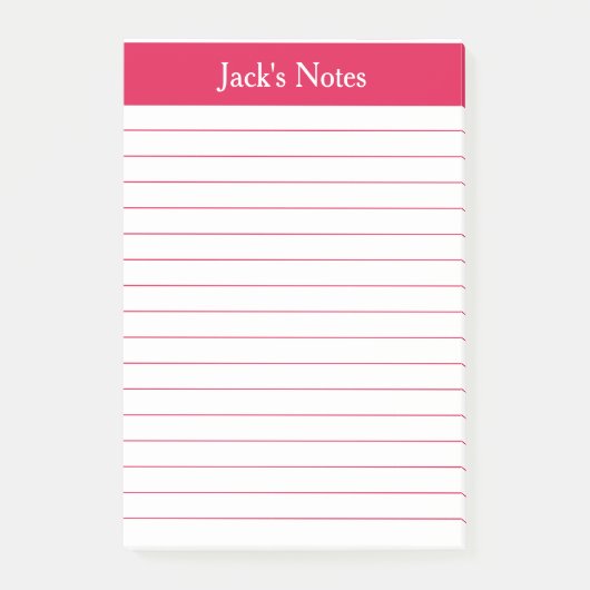 Klassieke Cherry Red, gepersonaliseerd Post-it® Notes (Voorkant)