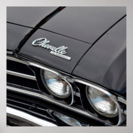 Klassieke Chevrlot Chevelle op Black Poster