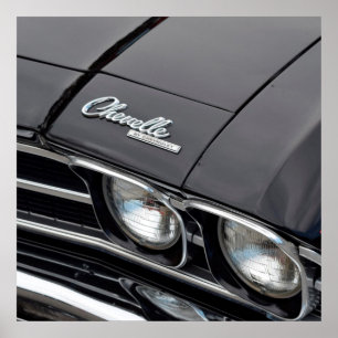 Klassieke Chevrlot Chevelle op Black Poster