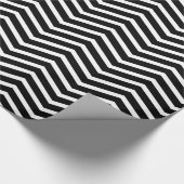 Klassieke Chevron Pattern Black en White Cadeaupapier (Hoek)