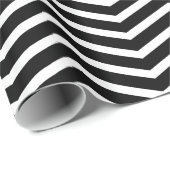 Klassieke Chevron Pattern Black en White Cadeaupapier (Rol Hoek)