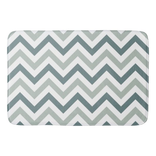 Klassieke Chevron Pattern in Shades of Grey en Bla Badmat (Voorkant)