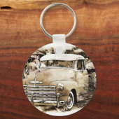 Klassieke Chevy Chevrolet Truck Sleutelhanger (Voorkant)