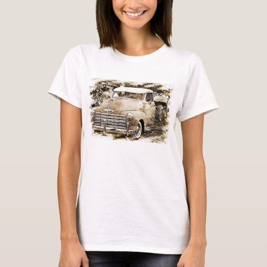 Klassieke Chevy Chevrolet Truck T-shirt (Voorkant)