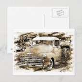 Klassieke Chevy Chevrolet Truck uit 1950 Briefkaart (Voorkant / Achterkant)