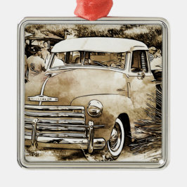 Klassieke Chevy Chevrolet Truck uit 1950 Metalen Ornament