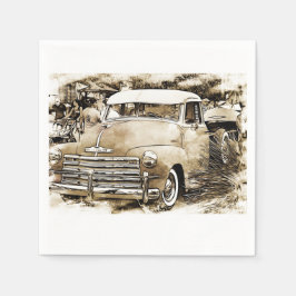 Klassieke Chevy Chevrolet Truck uit 1950 Servetten