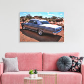 Klassieke Chevy Impala Hot Rod Canvas Afdruk (Insitu (Woonkamer))