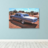 Klassieke Chevy Impala Hot Rod Canvas Afdruk (Insitu (Houten vloer))
