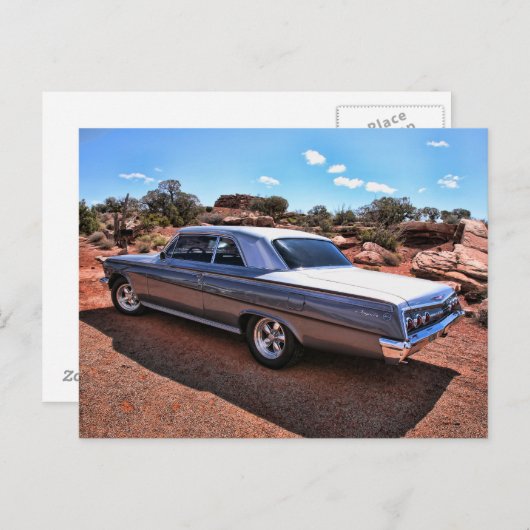 Klassieke Chevy Impala-spierwagen Briefkaart (Voorkant / Achterkant)