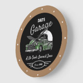 Klassieke Chevy Truck Garage Papa's naam bruine ba Grote Klok (Hoek)