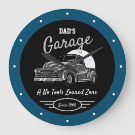 Klassieke Chevy Truck Garage Pap's enige naam blau Grote Klok