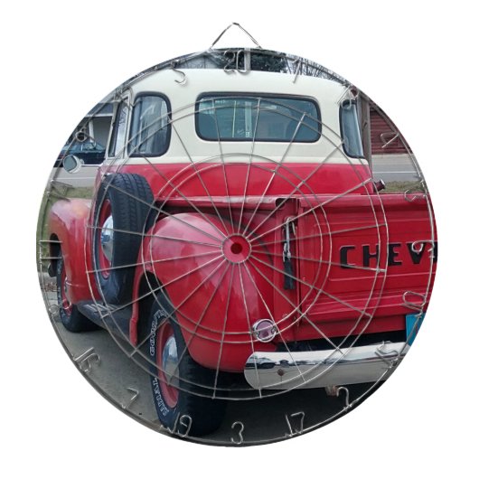 Klassieke Chevy Truck Tailgate Dartboard Dartbord (Voorkant)