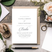 Klassieke Chic Calligrafie Boda Spaanse Trouwdag