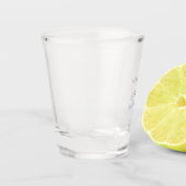 Klassieke Chic Calligrafie Bruiloft Shot Glas (Links)