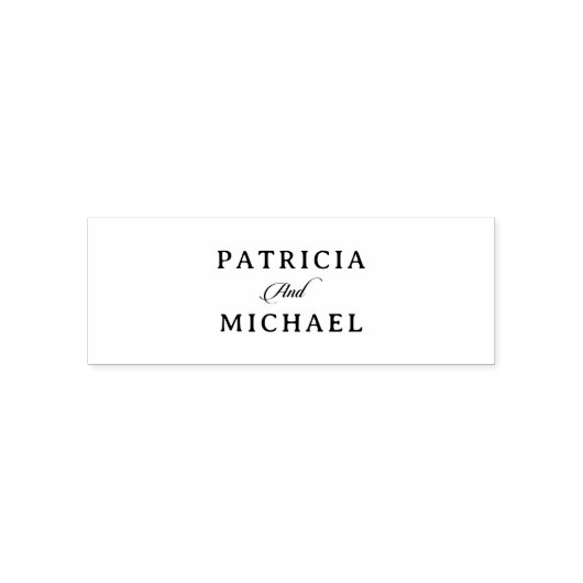 Klassieke Chic Calligrafie Bruiloft Zelfinktende Stempel (Design)
