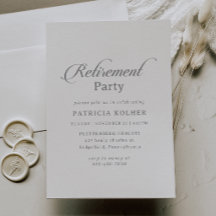 Klassieke Chic Calligrafie Pensioenfeest