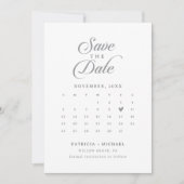 Klassieke Chic Calligrafie QR Code Kalender Save The Date (Voorkant)