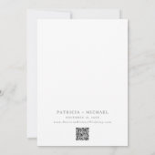 Klassieke Chic Calligrafie QR Code Kalender Save The Date (Achterkant)