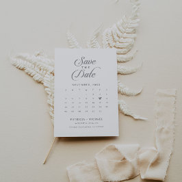 Klassieke Chic Calligrafie QR Code Kalender Save The Date